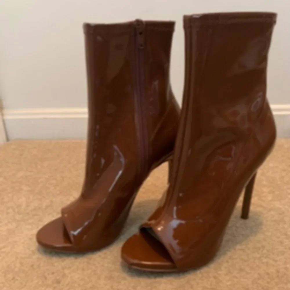 Cognac Patent Open Toe Steve Madden - Picture 3 of 3